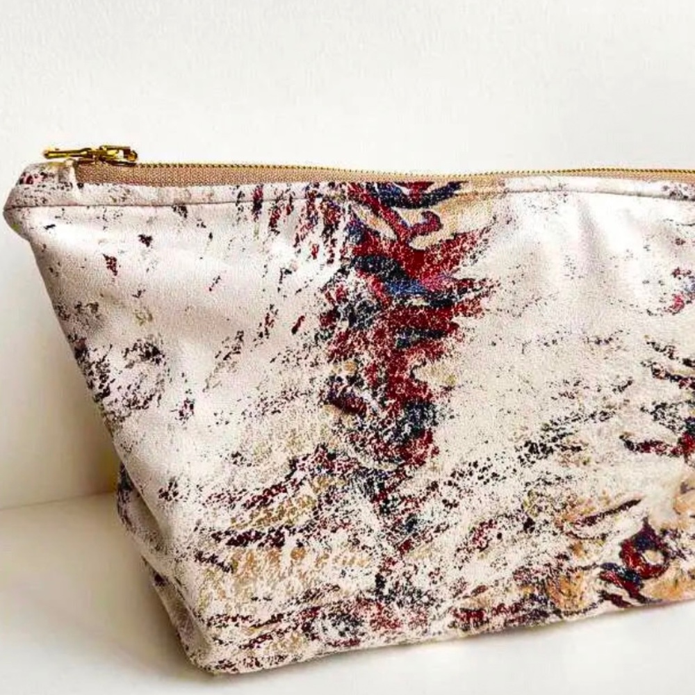 Animal Print Zip Pouch Bag 9x12x6